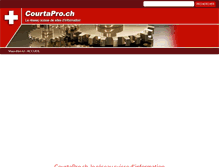 Tablet Screenshot of courtapro.ch